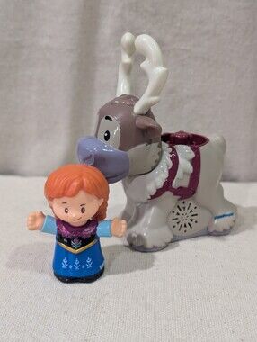 Disney Princes Little People Frozen Movie Anna Doll & Sven Reindeer Sounds Work